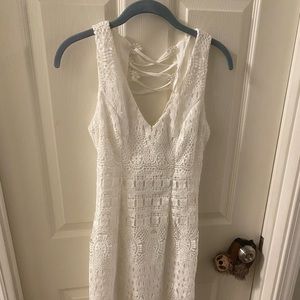 PremierAmour Size 2 white laced dress.